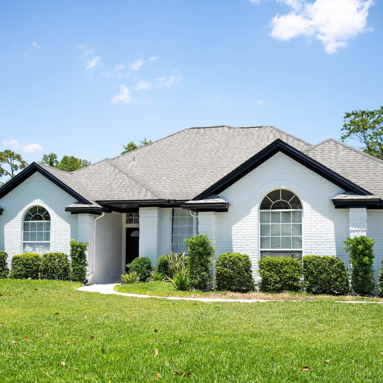 completed exterior painting project in jacksonville home